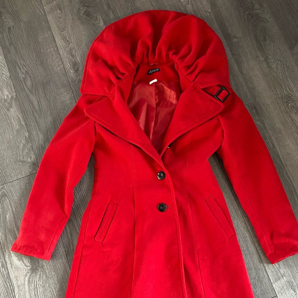 Gorgeous ladies red dress coat
